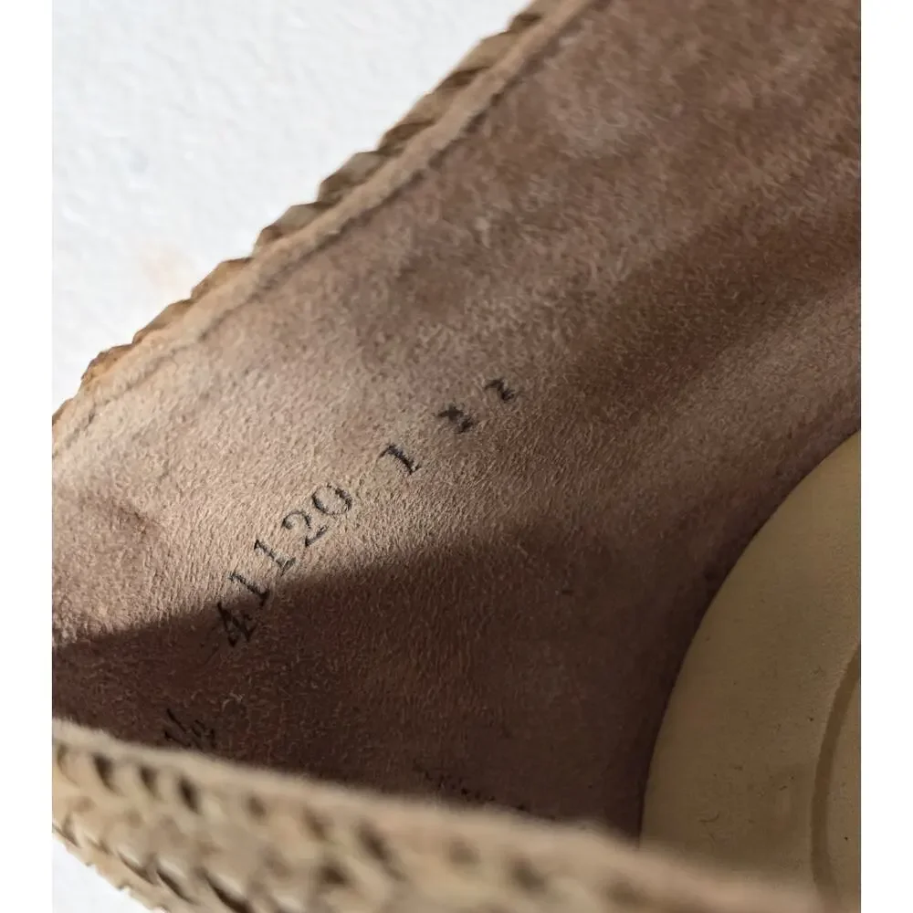 Paul Green Lori Slip On Espadrilles Tan Woven Comfort Shoes Women's US 6/UK 3.5